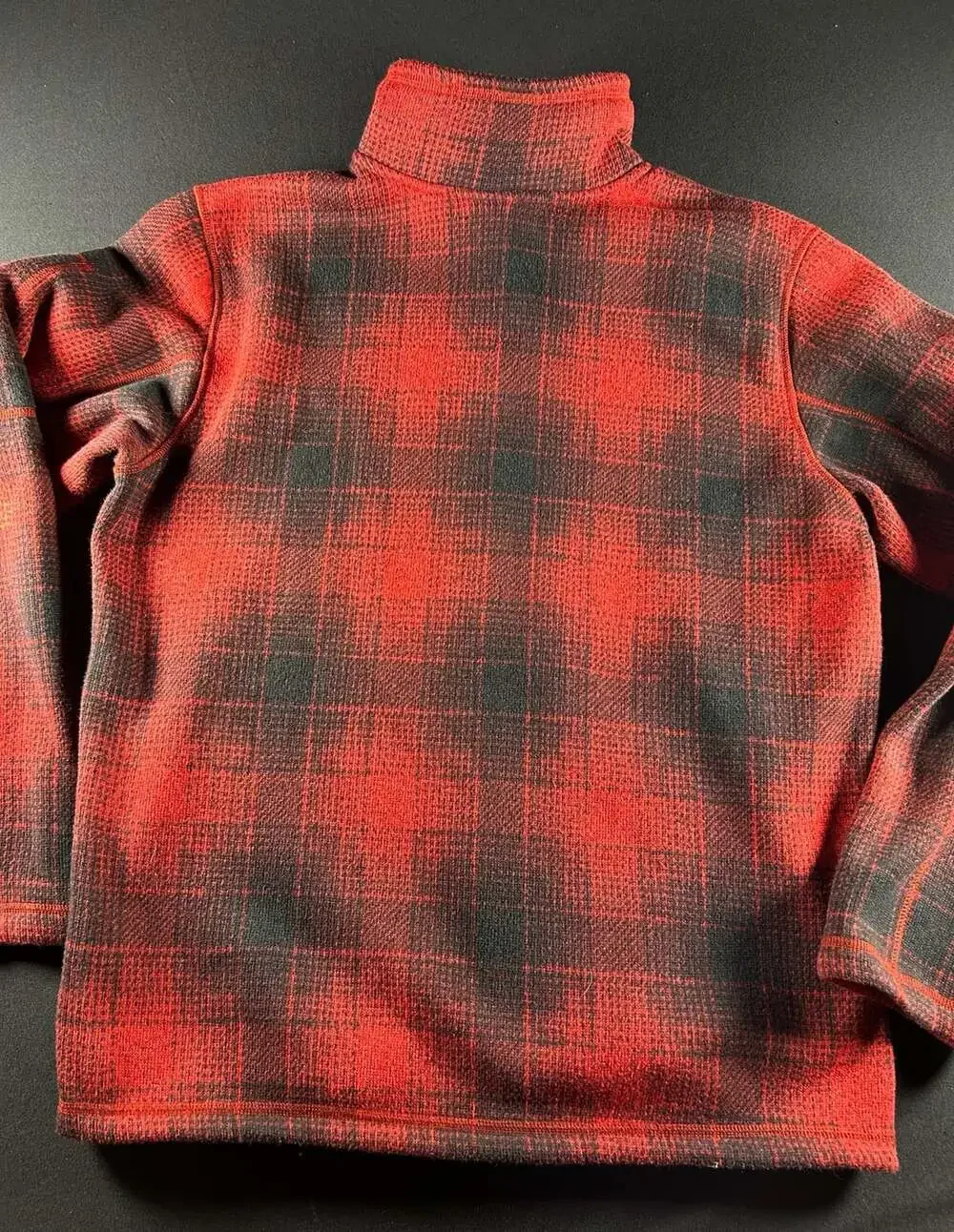 The North Face Novelty Gordon Lyons 1/2-Zip Pullover Size L Red Plaid